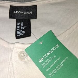H&M Conscious Cream Buttoned Top